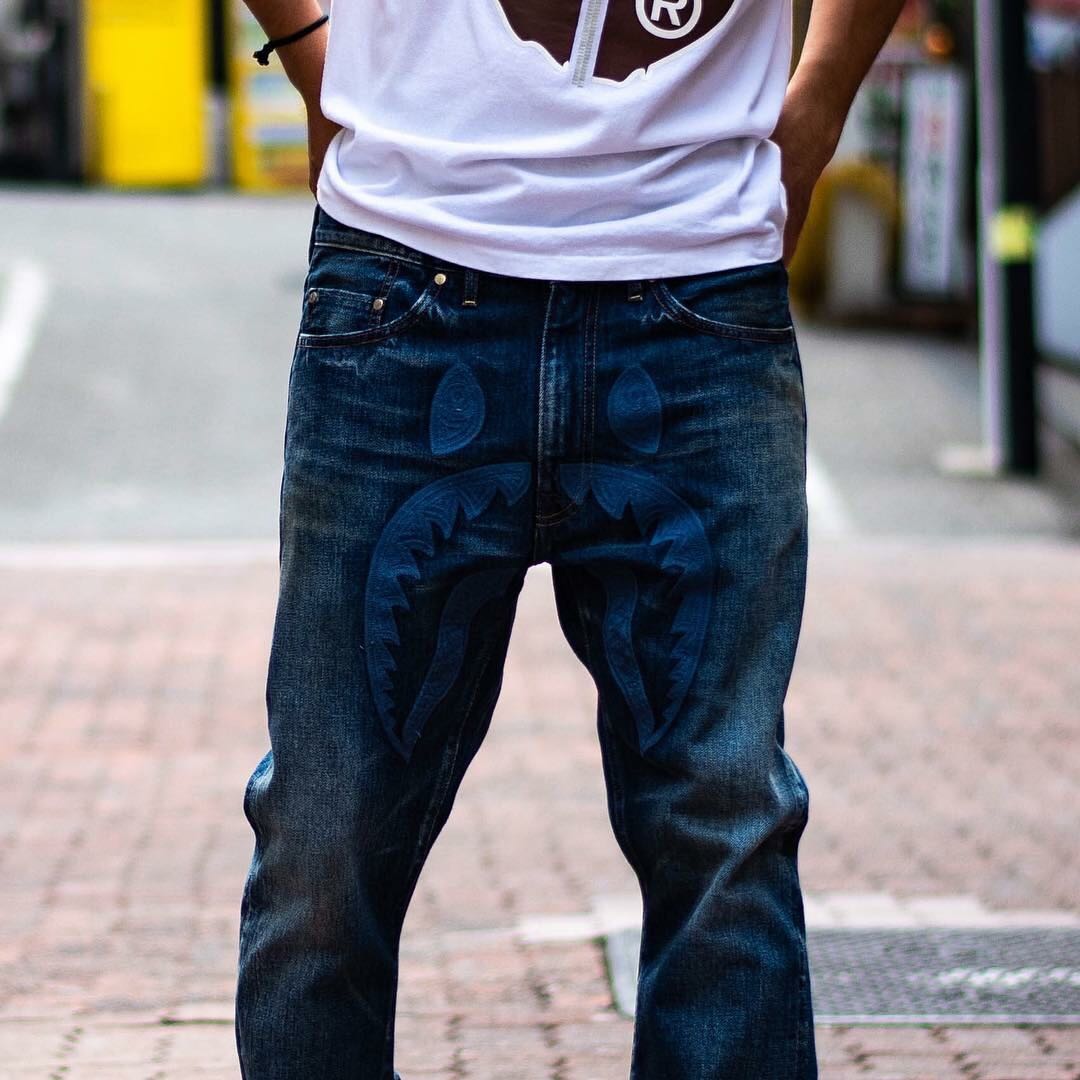 bape denim pants
