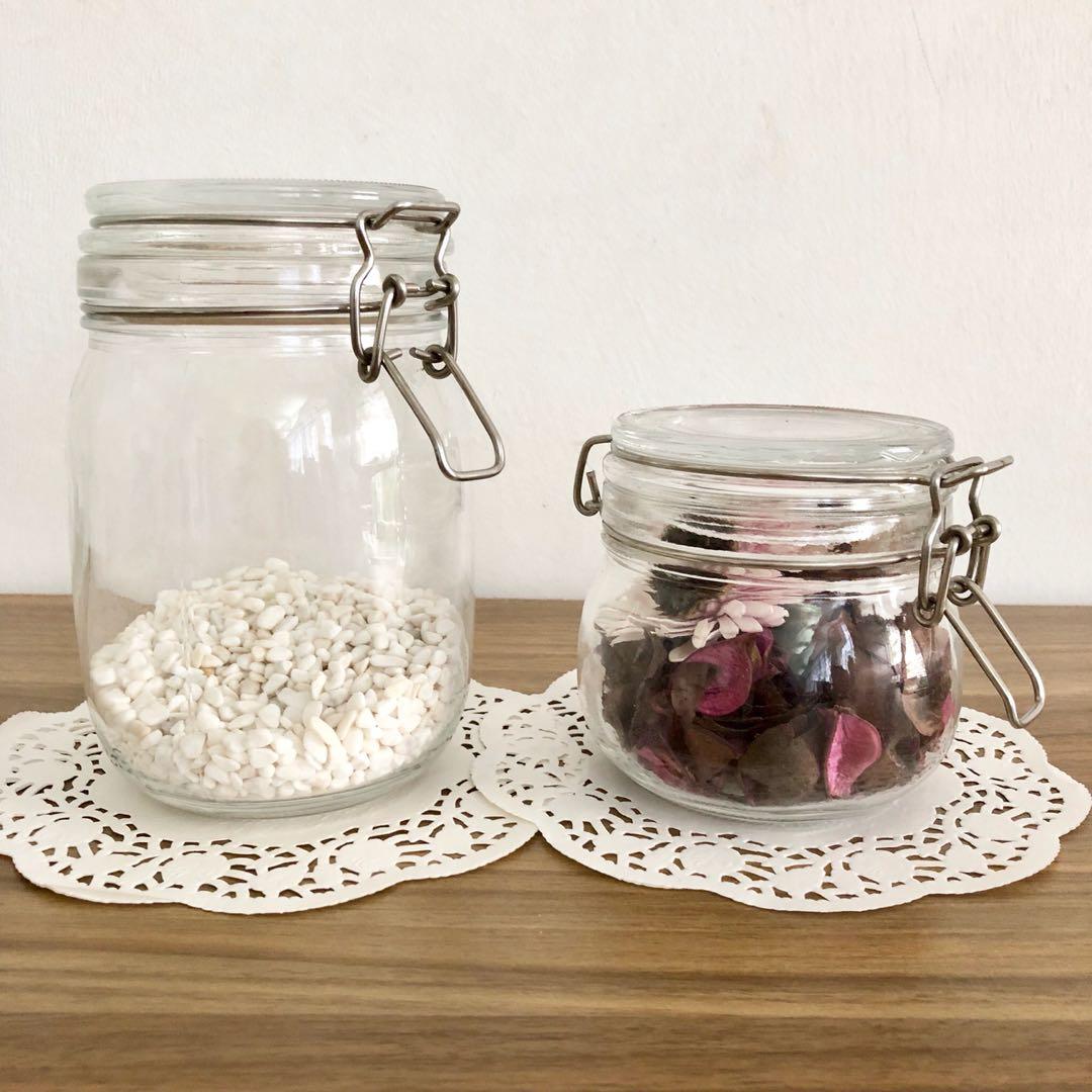 Bn Ikea Jars With White Stones And Potpourri Design Craft Others On Carousell