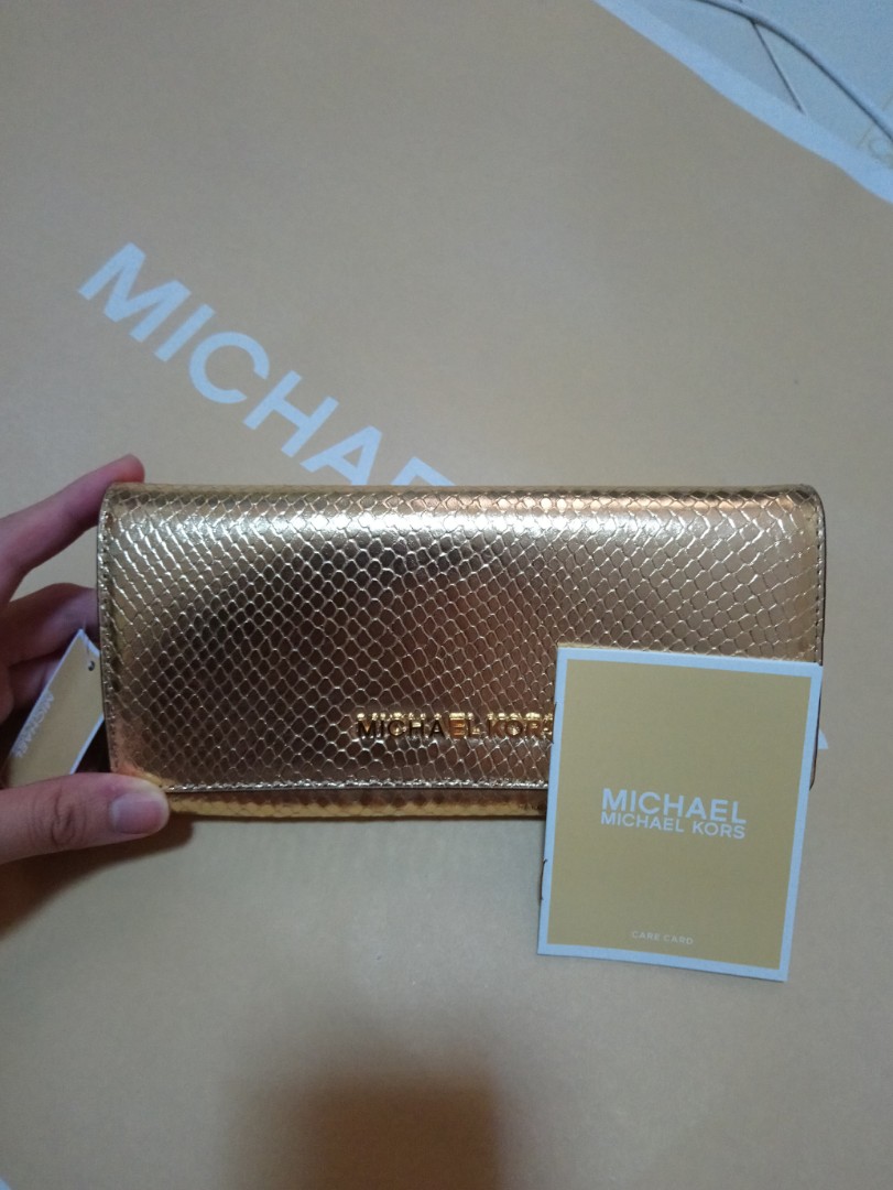 Michael kors jet set travel pale gold top