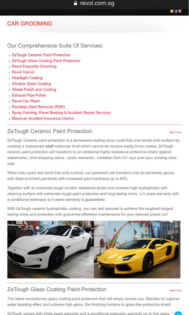 Ceramic Paint Protection By Revol Carz Makeover Unused Session