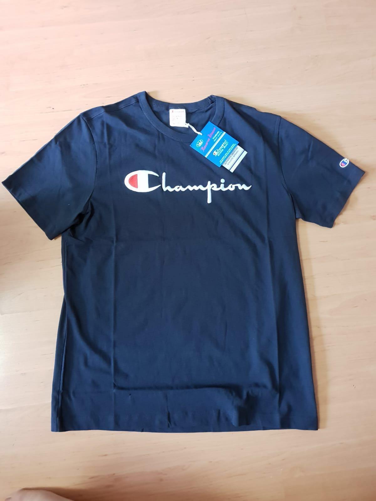 Champion reverse weave script new arrivals logo tee