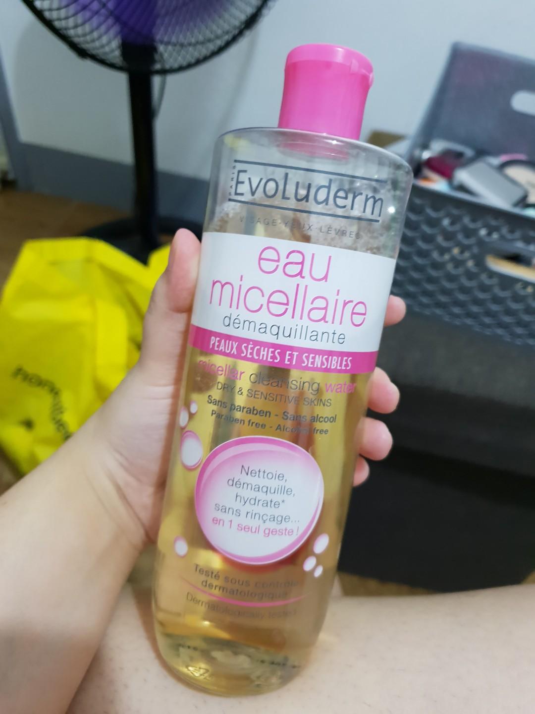 Evoluderm Micellar Water 500ml - 80% Full, Beauty & Personal Care, Face ...
