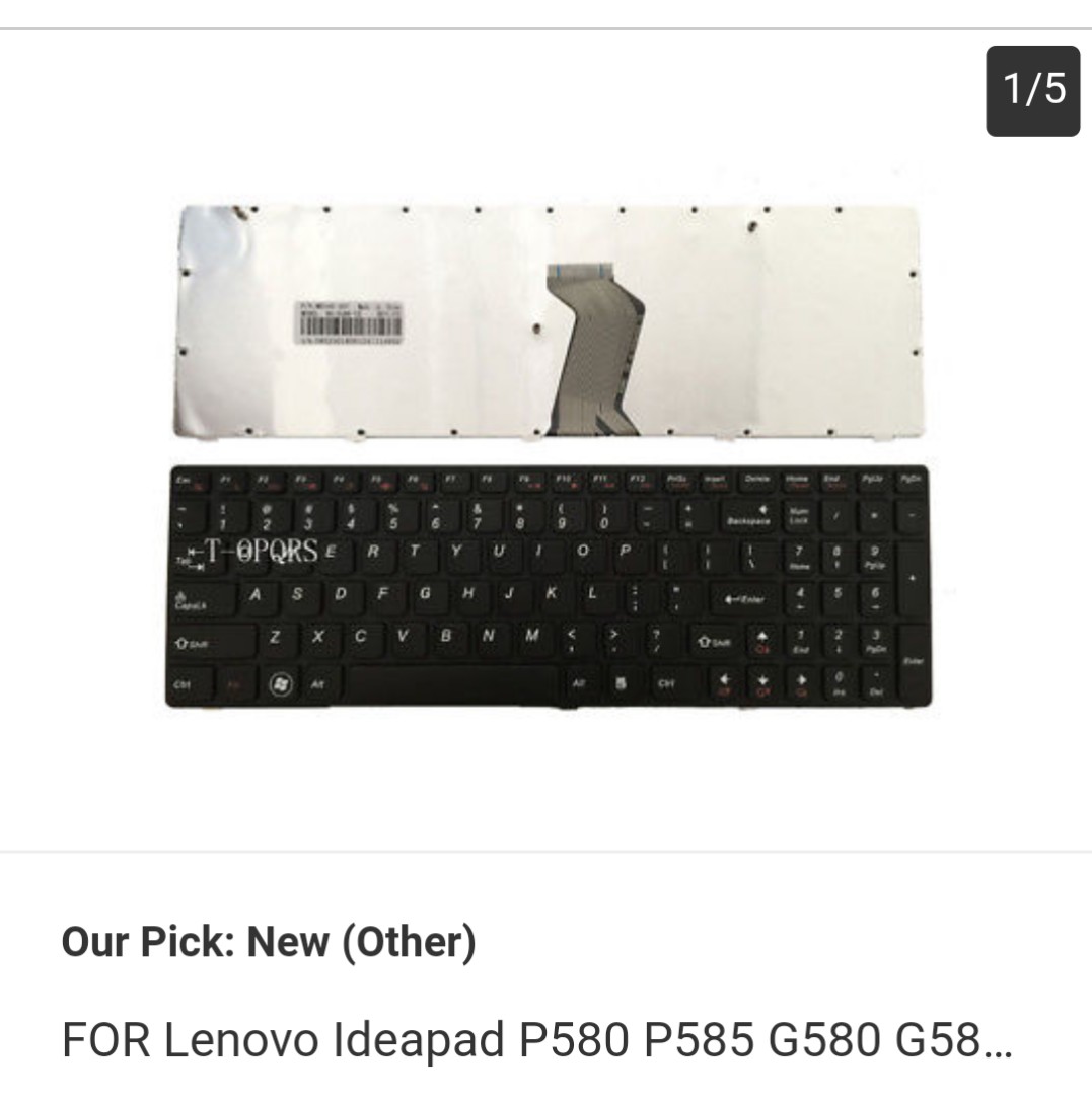 For Lenovo Ideapad P580 P585 G580 G580a G585 Z580 Z585 N580 Keyboard Us Black Electronics Computers Others On Carousell