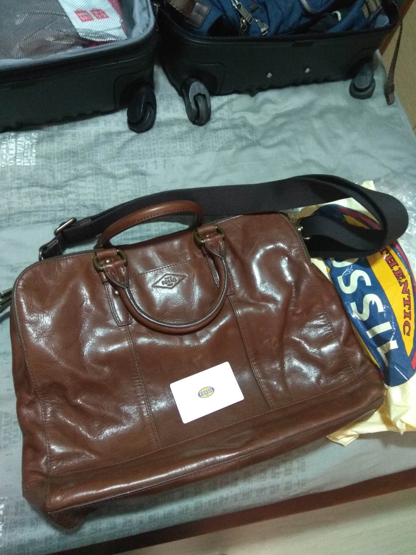 fossil leather briefcases