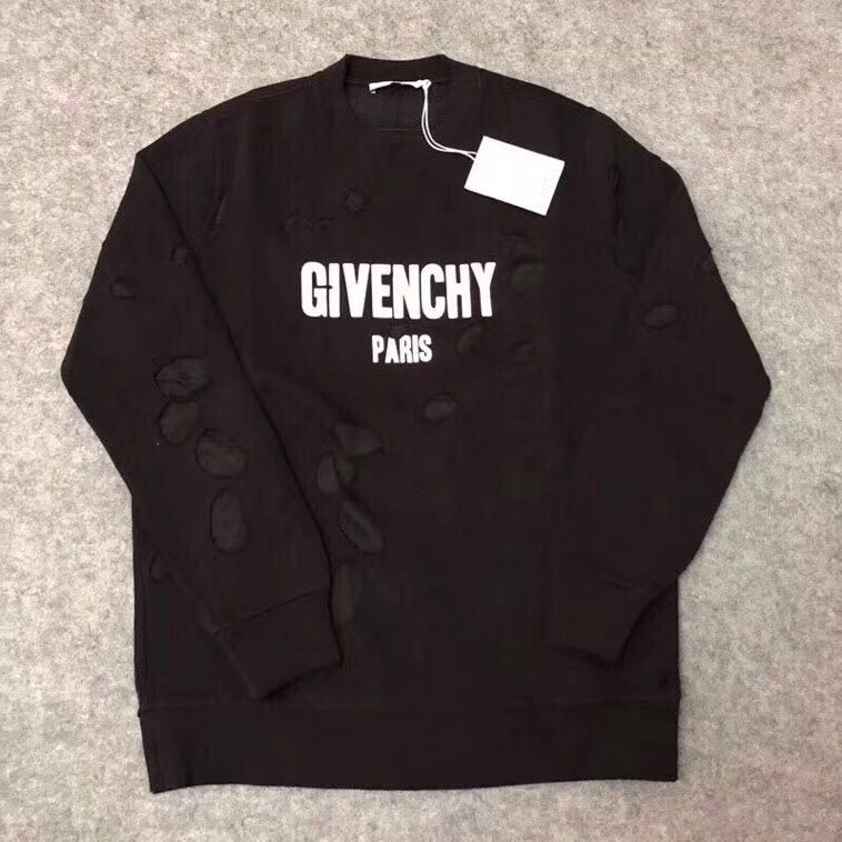 givenchy crew neck distressed
