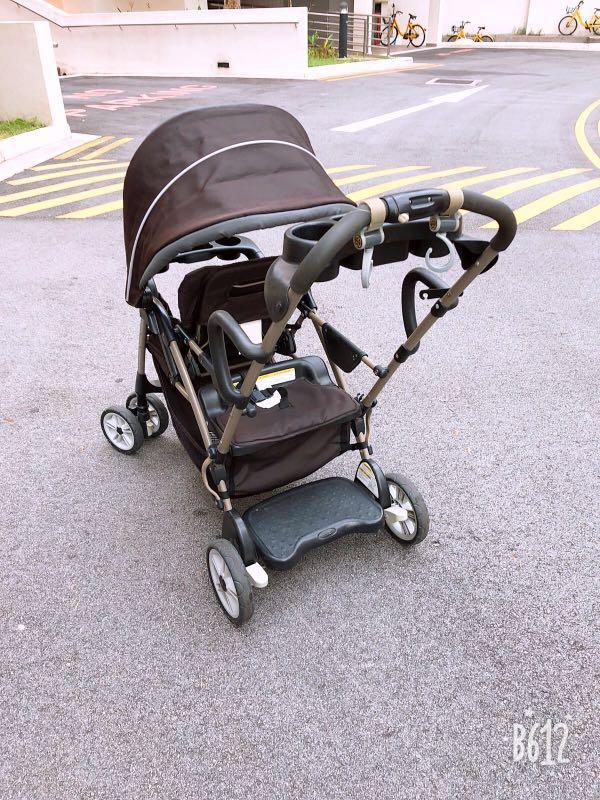 Baby Joovy Twin Roo Graco Click Connect Sit And Stand Double