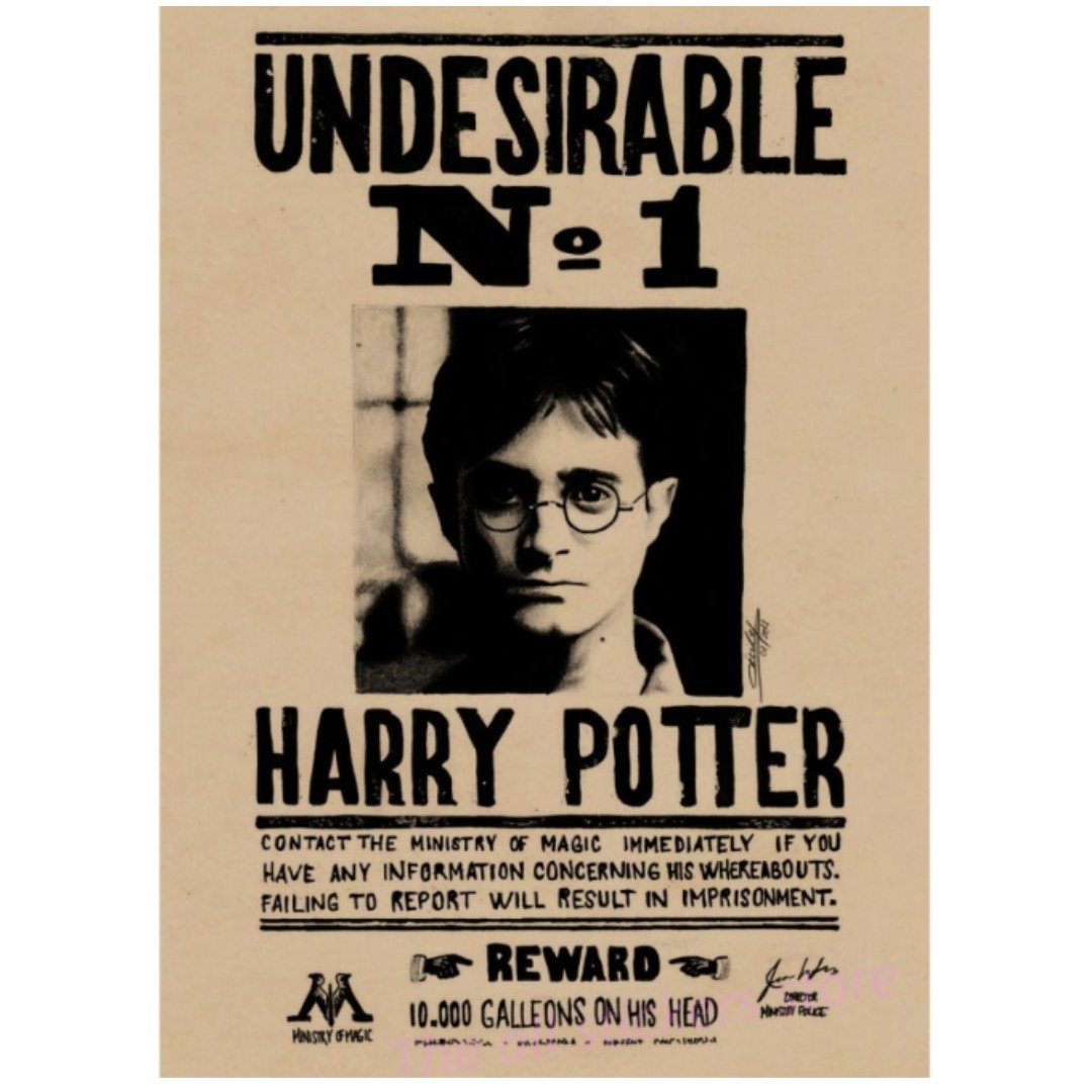 Harry Potter Wanted Posters, Design & Craft, Handmade Craft on Carousell
