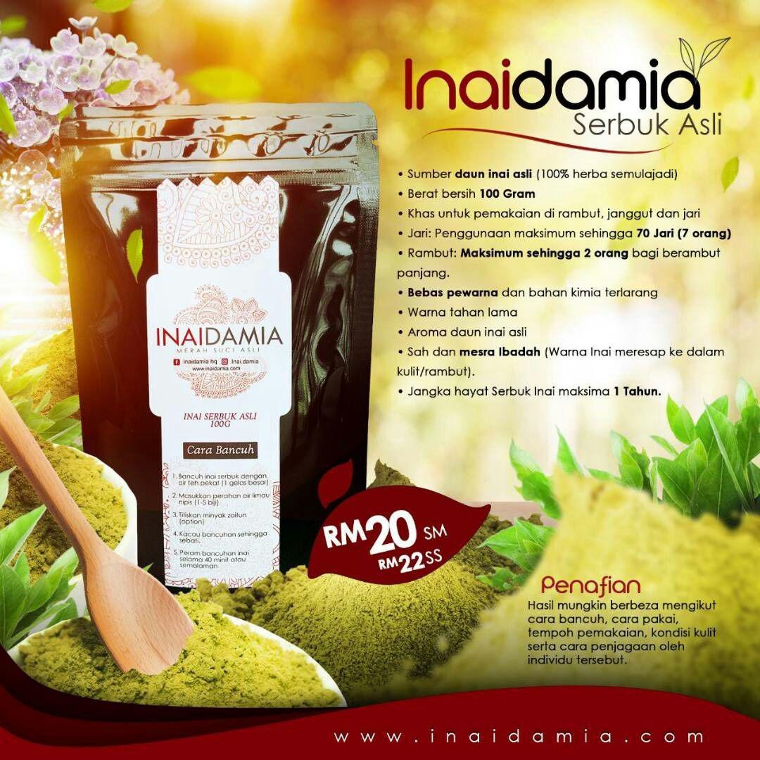 Inai Damia Serbuk Health Beauty Perfumes Nail Care Others On Carousell
