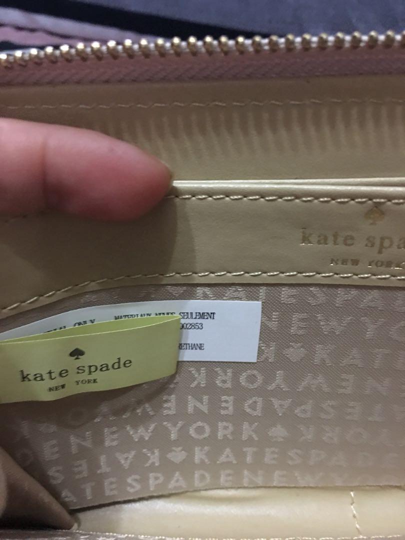 Kate Spade Wallet with ykk zipper Authentic overrun, Women's Fashion