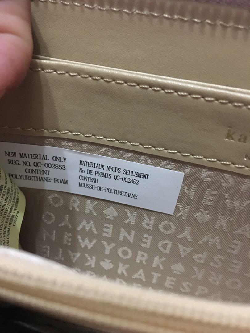 Kate Spade Wallet with ykk zipper Authentic overrun, Women's Fashion
