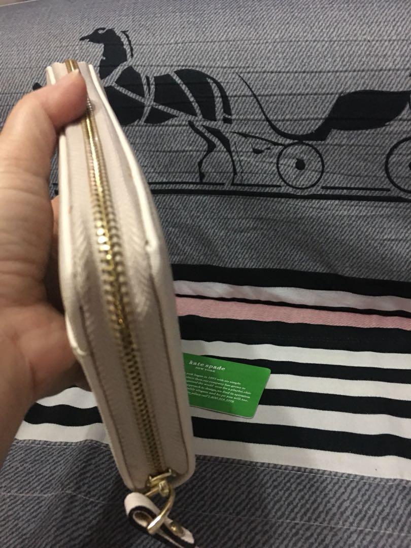 Kate Spade Wallet with ykk zipper Authentic overrun, Women's Fashion