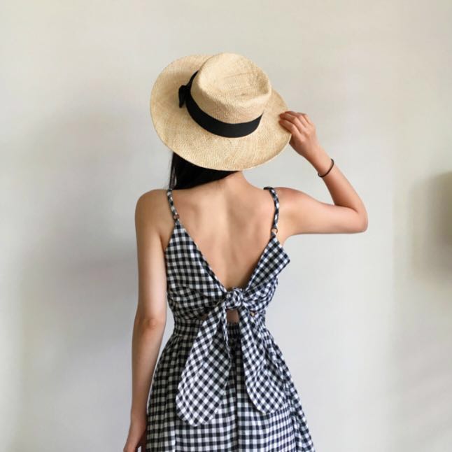 checkered summer dress