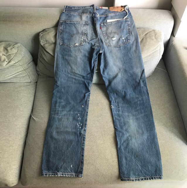 LEVI S VINTAGE 1976 501 Selvedge Denim Jeans Men s Fashion Bottoms Jeans on Carousell