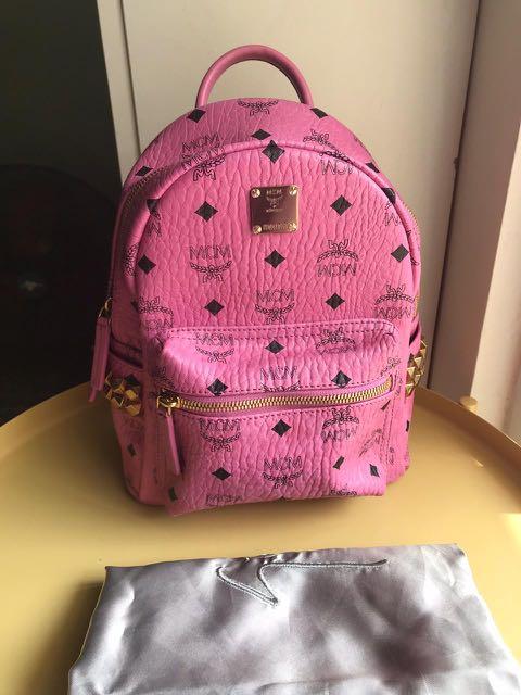 pink mini mcm backpack