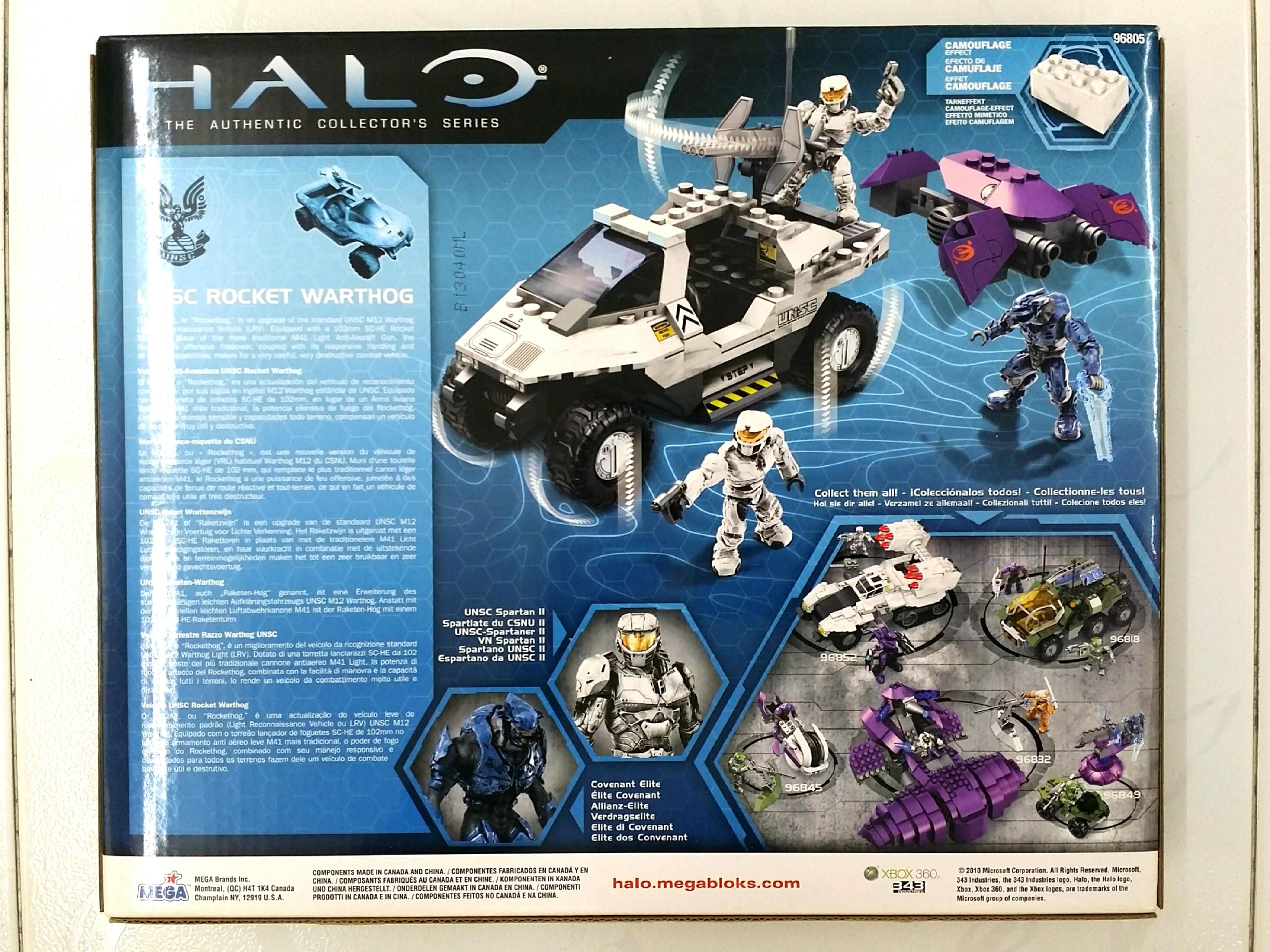 Mega Bloks Halo #96805 UNSC Rocket Warthog, 222 parts *Mint in sealed