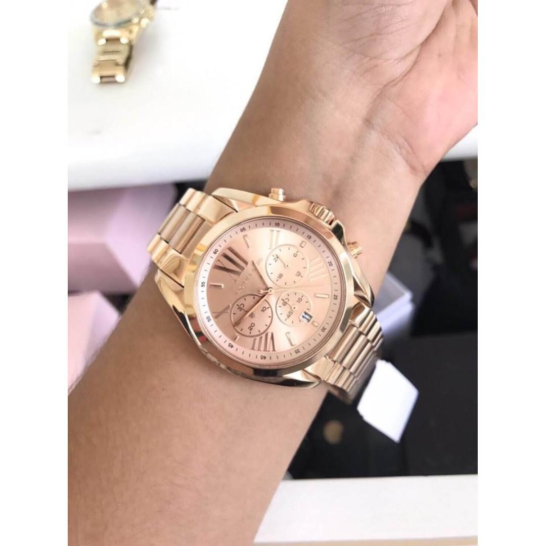 Michael kors oversized shop bradshaw rose gold watch