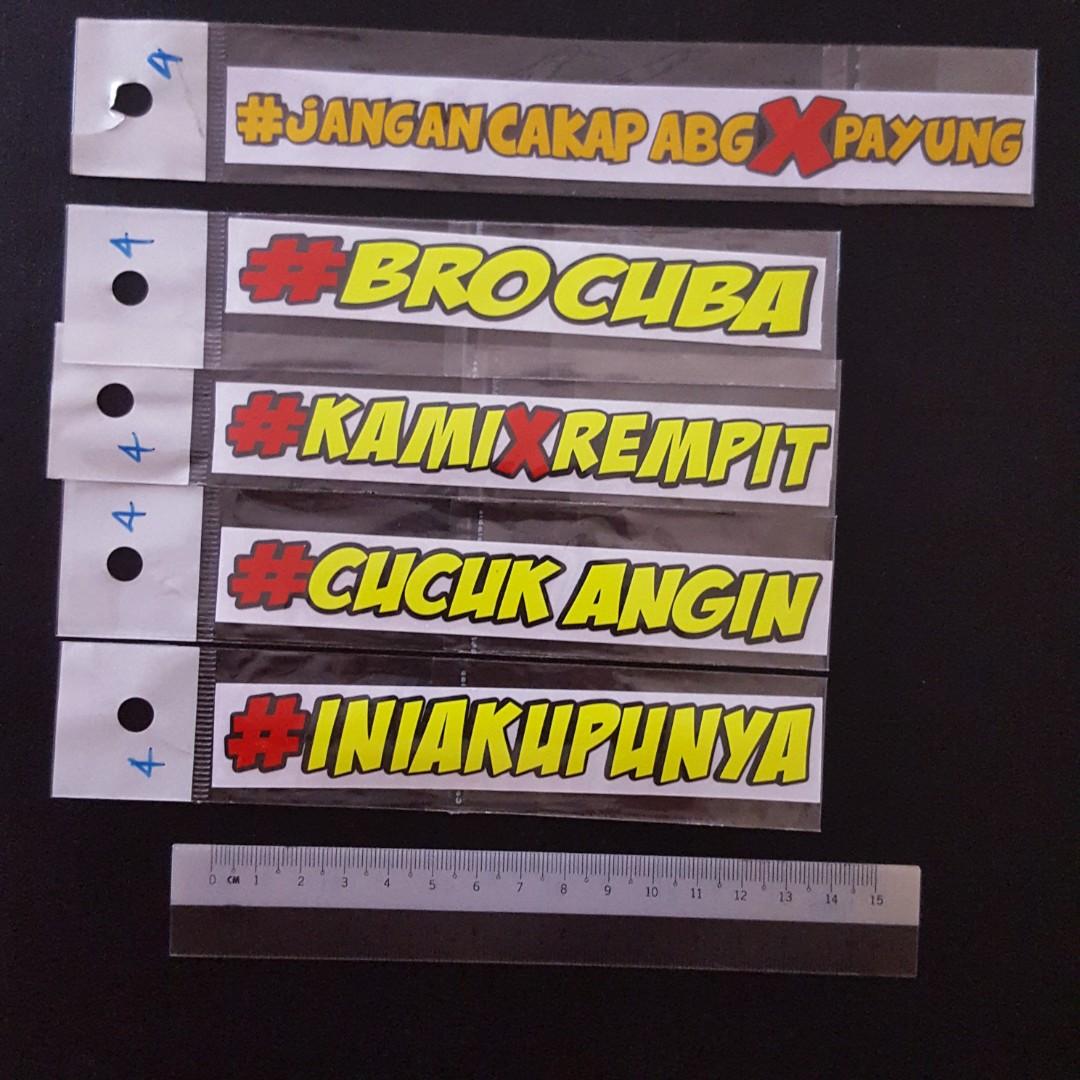 New Bike Stickers Melayu Malay Phrases Sticker Stickers Motorcycles Motorcycle Accessories On Carousell