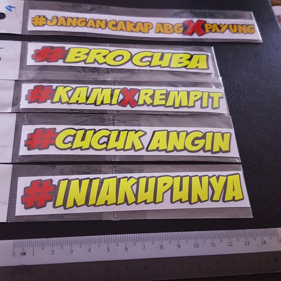 New Bike Stickers Melayu Malay Phrases Sticker Stickers Motorcycles Motorcycle Accessories On Carousell