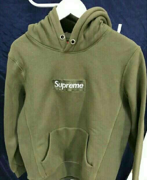 olive green supreme hoodie