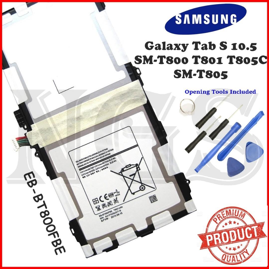 Original Samsung Galaxy Tab S 10 5 T800 T801 T805 T807 7900mah Battery Eb Bt800fbe With Phone Opening Tools Mobile Phones Tablets Others On Carousell