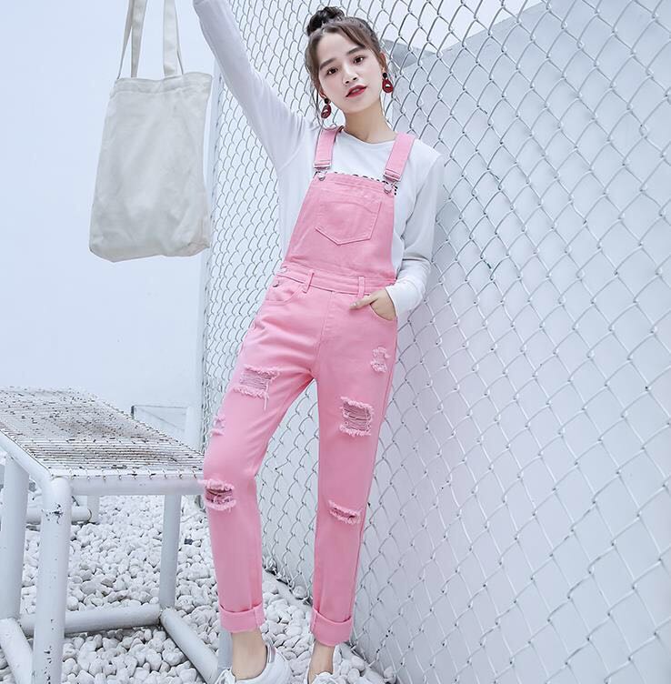 pink colour jumpsuit
