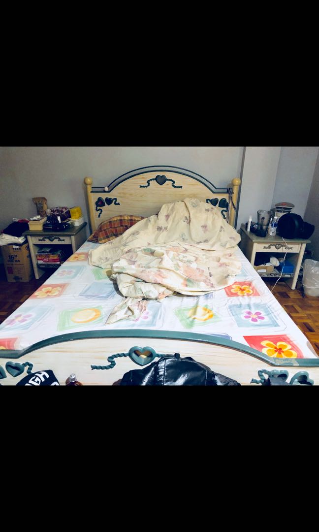 Queen Bed With Side Tables Dress Drawer W Mirror Home Furniture Queen Bed With Side Tables Dress Drawer W Mirror Home Furniture On Carou