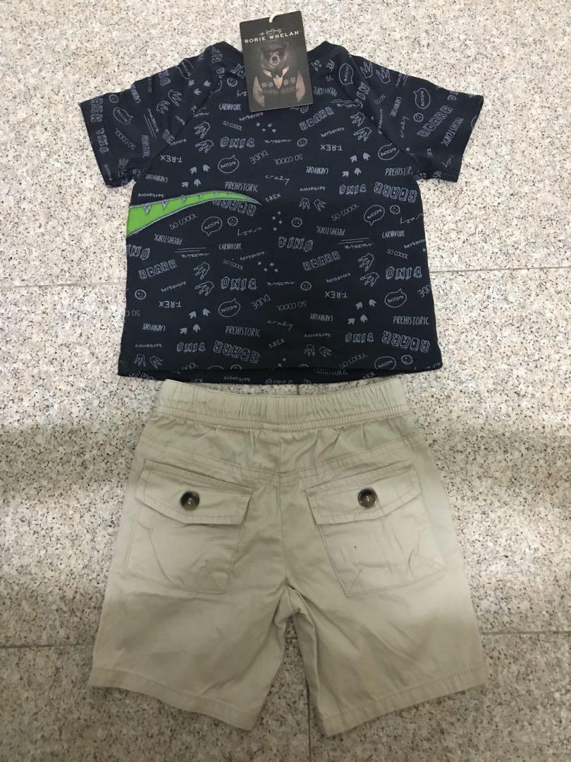Rorie Whelan Dino T Shirt And Shorts Set Babies Kids Boys