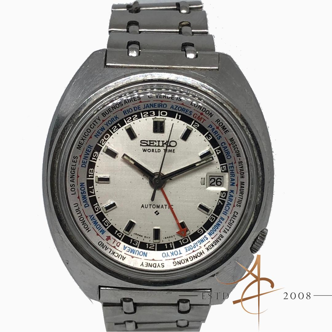 Seiko World Time Automatic Vintage Watch Ref: 6117-6400, Luxury, Watches on  Carousell