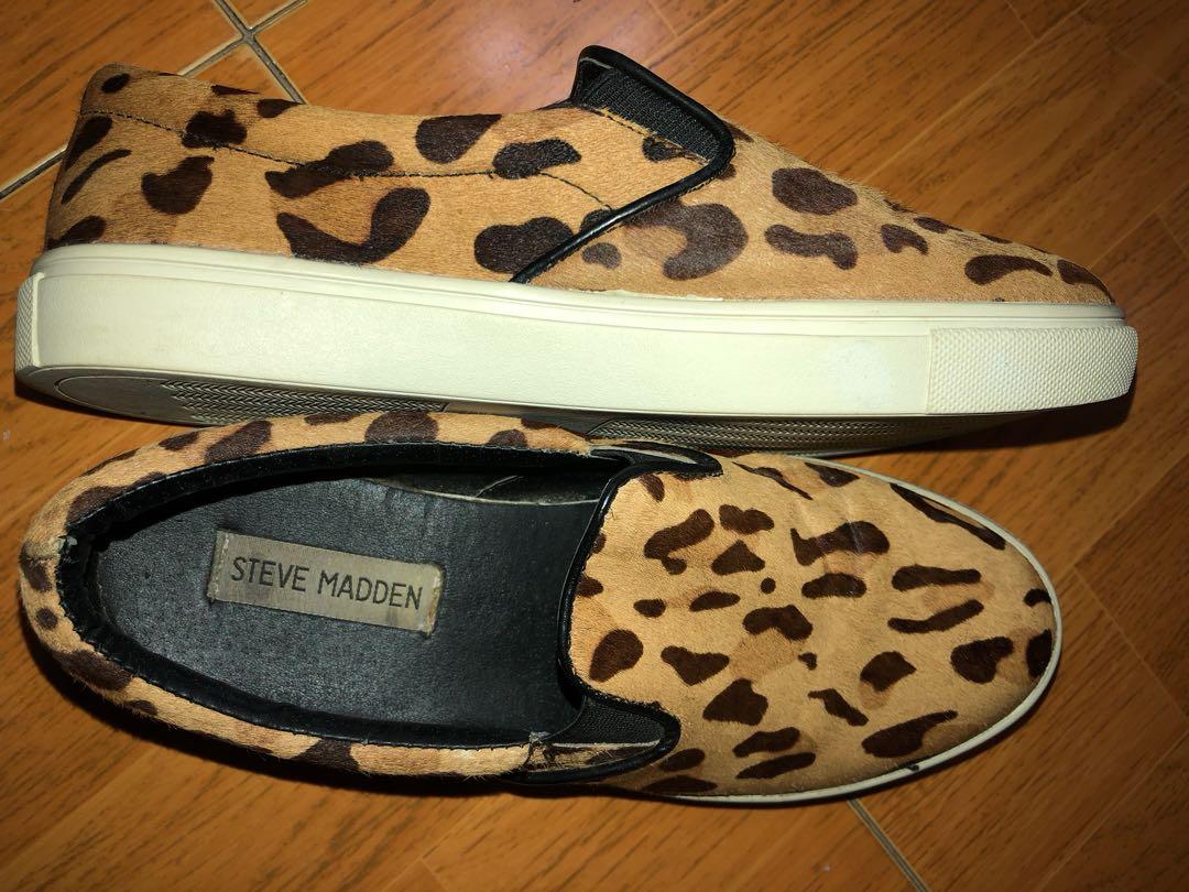 steve madden leopard slip on