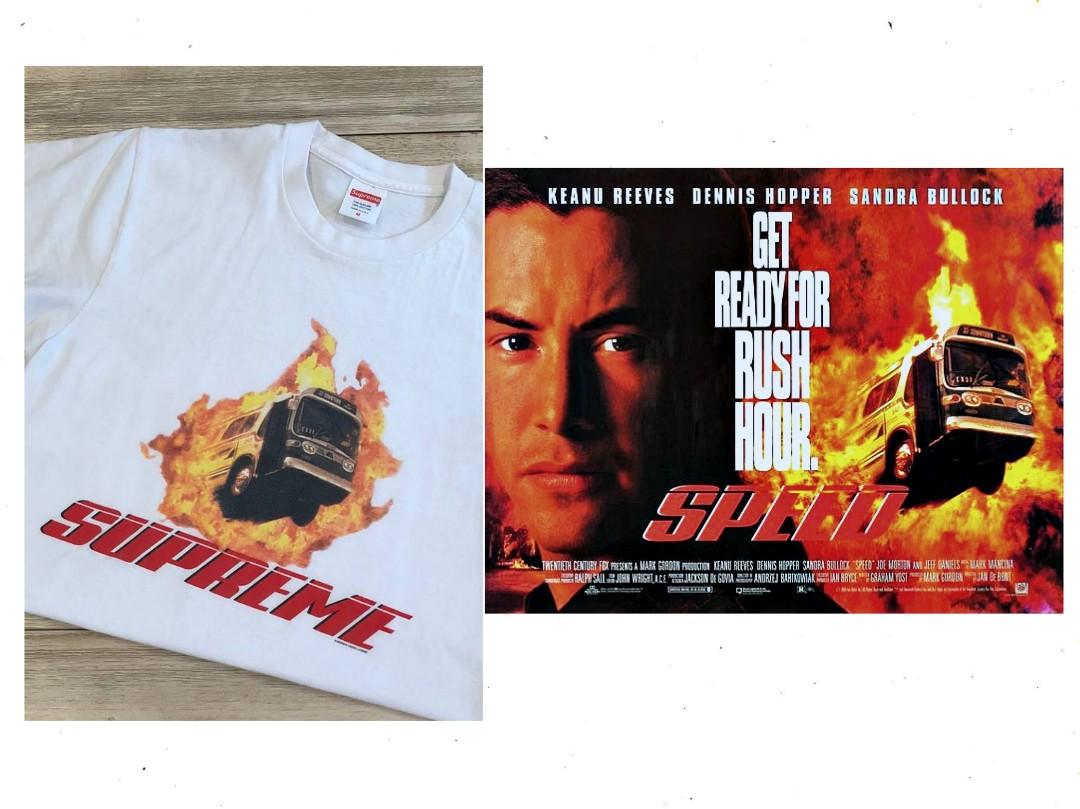 supreme flaming bus tee