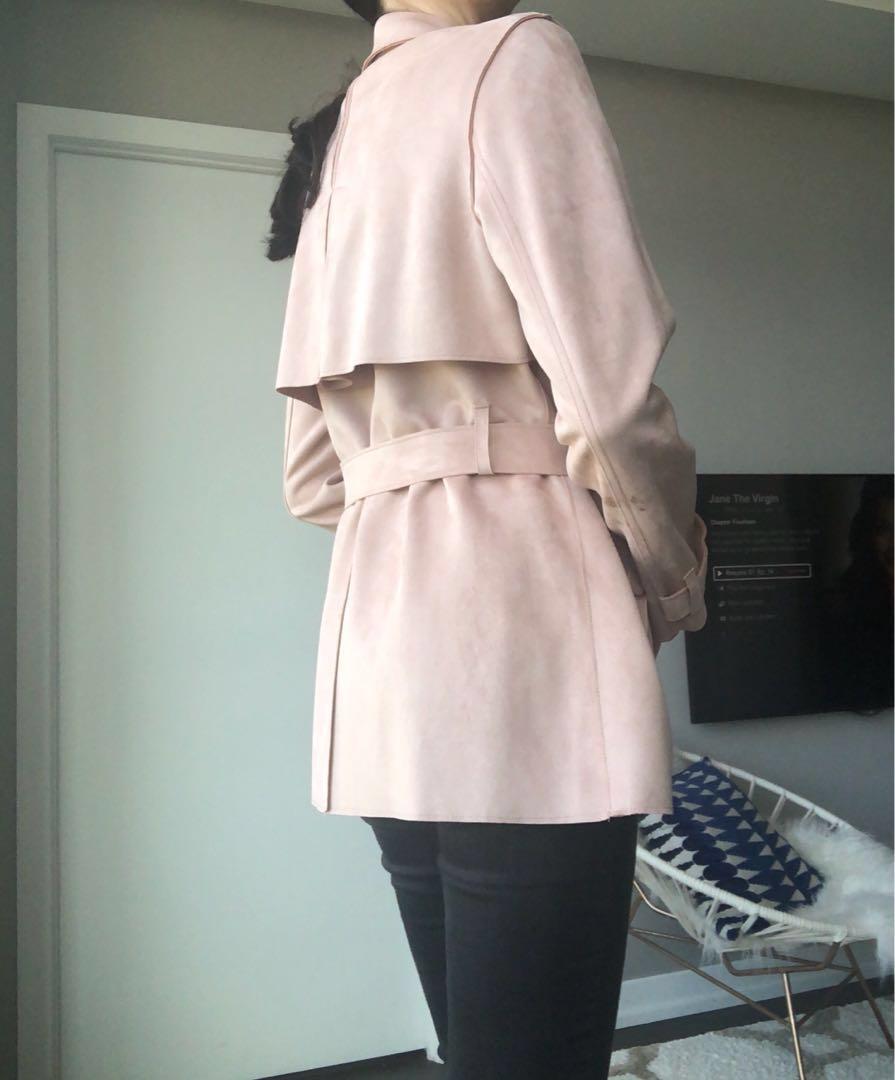 Pink trench online coat zara