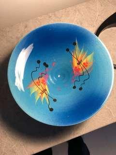 Unique, hand made glazed ceramic bowl by New Zealand Potter