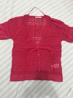 BOSINI Outer Pink Rajut / Luaran Pink