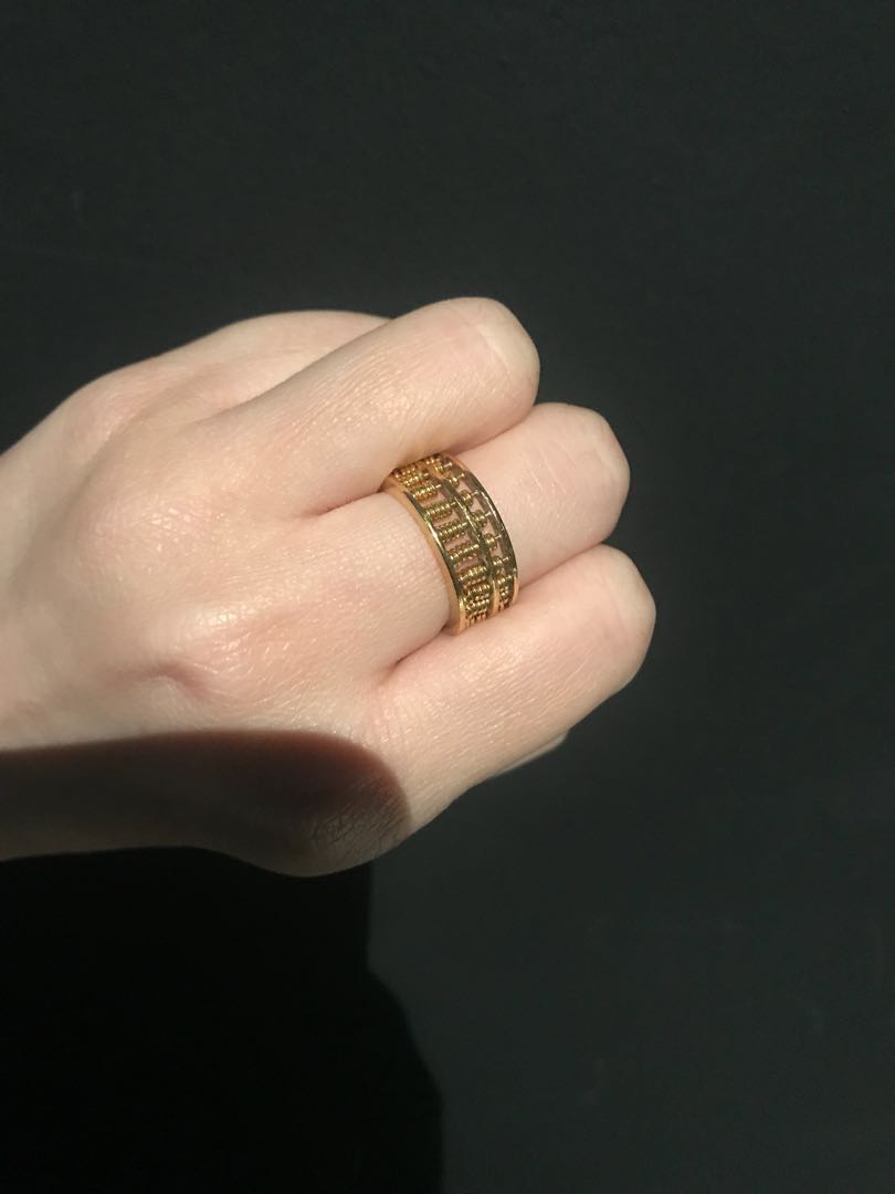 916 Abacus Gold Ring