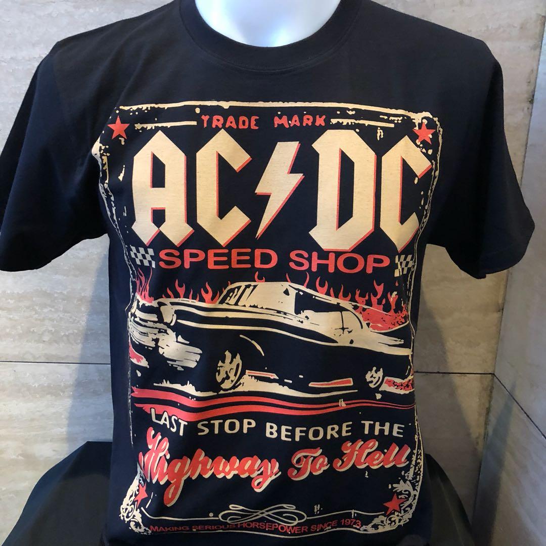 Acdc Highway To Hell Rock T Shirt Men S Fashion Clothes Tops On Carousell