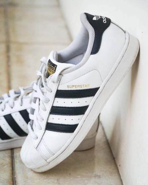 adidas superstar black white original