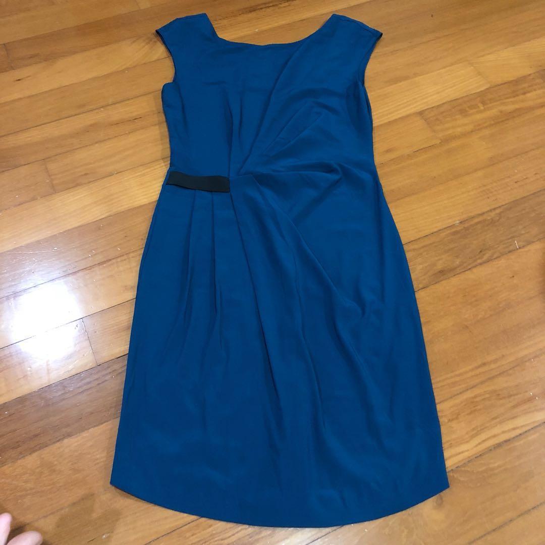 armani exchange blue dress