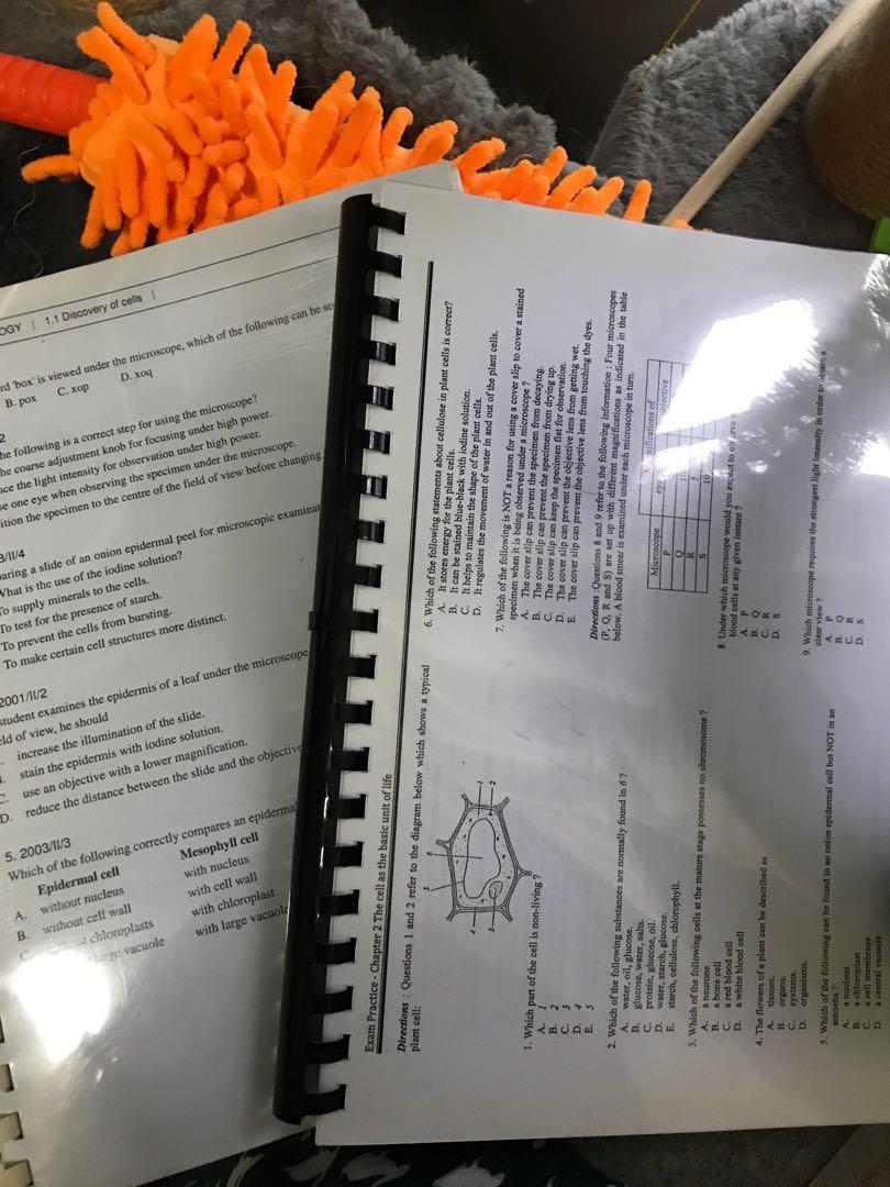 Bio past paper by topic carousell