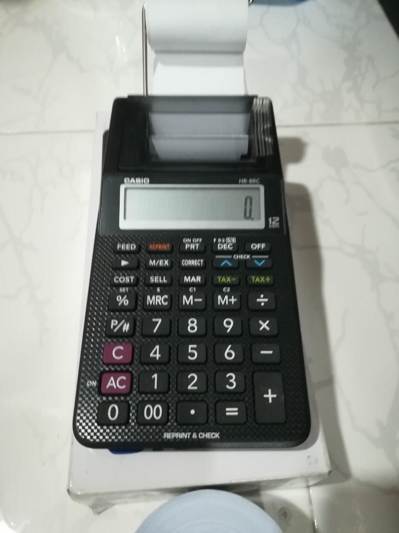 Casio HR8RCBK Calculator with Printer, Computers & Tech, Printers