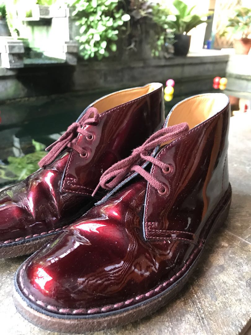 clarks oxblood shoes