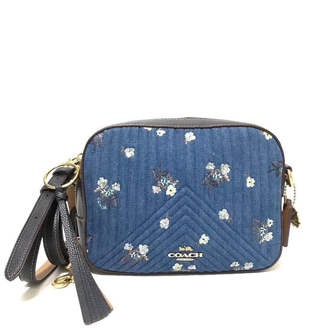 coach blue flower bag