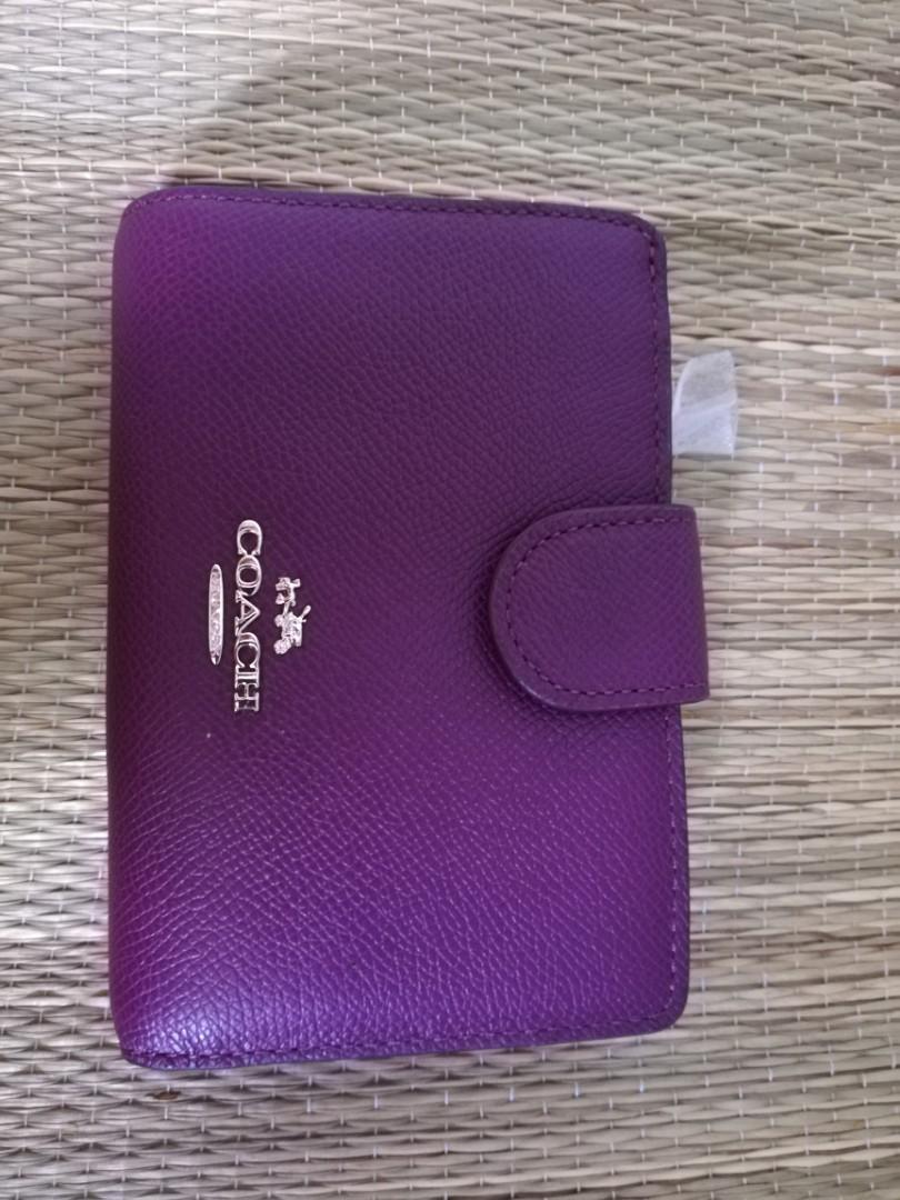 Purple wallet coach cheap