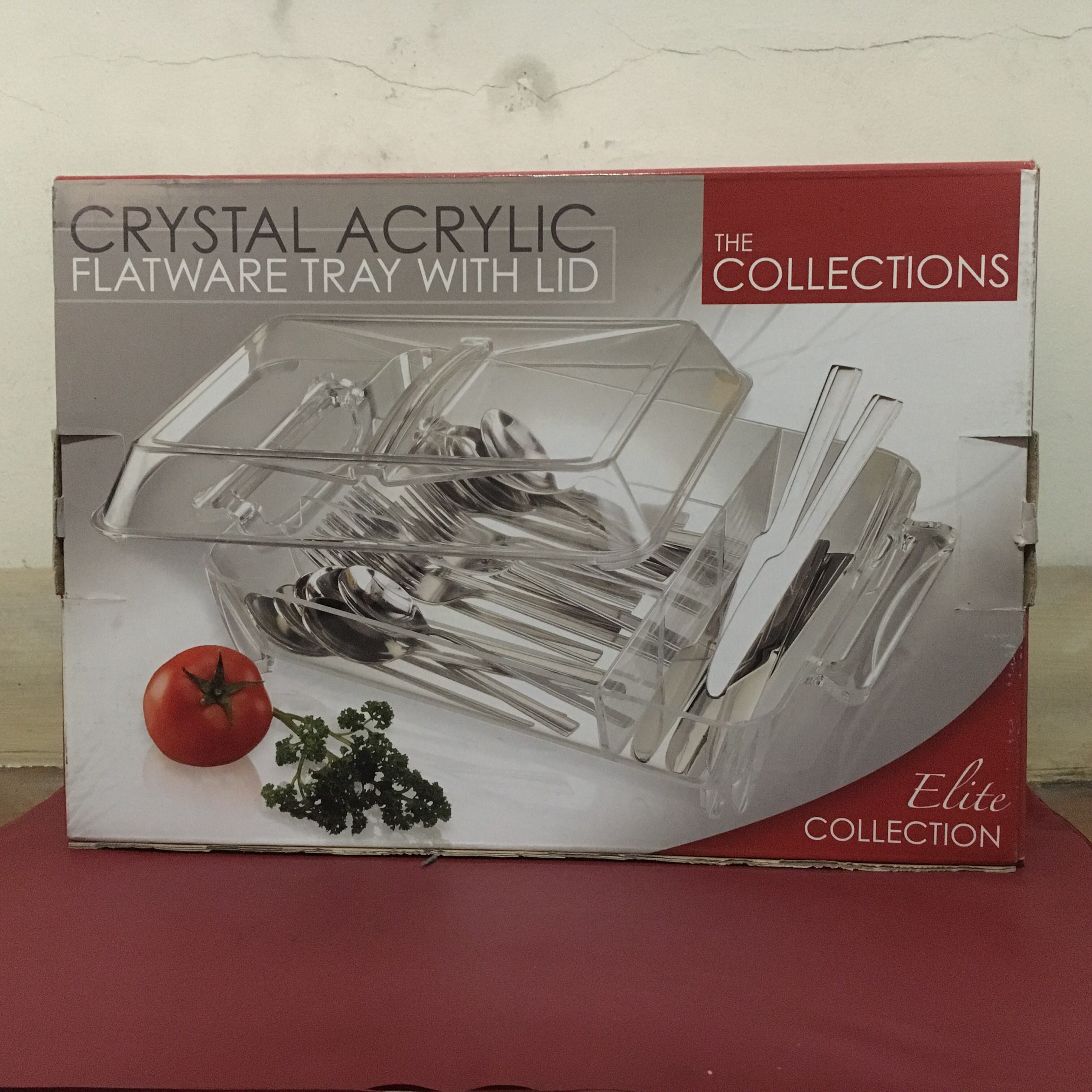 Crystal Acrylic Flatware Tray with Lid, Babies & Kids, Baby Nursery