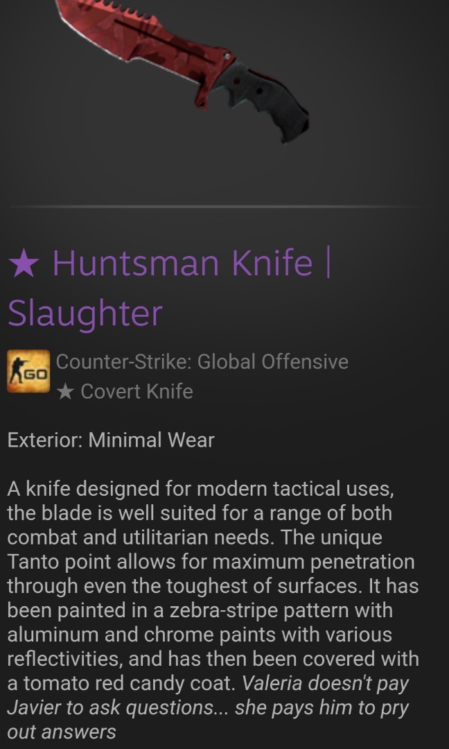 Csgo knife! S180, Video Gaming, Gaming Accessories, Game Gift Cards