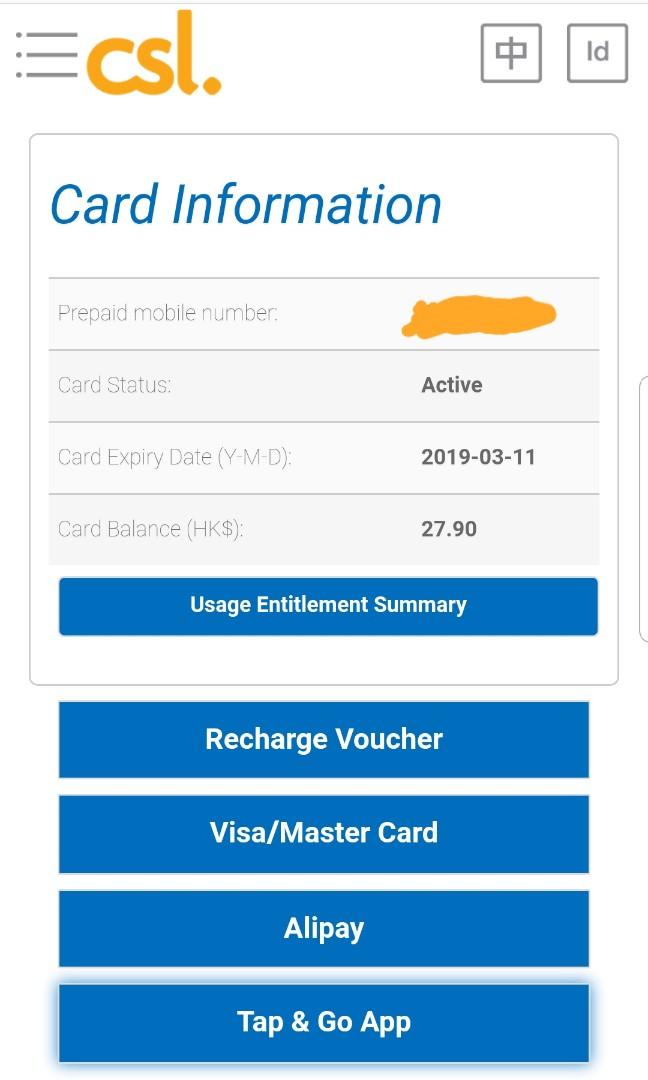 CSL Hong Kong prepaid sim card, Mobile Phones & Gadgets, Mobile