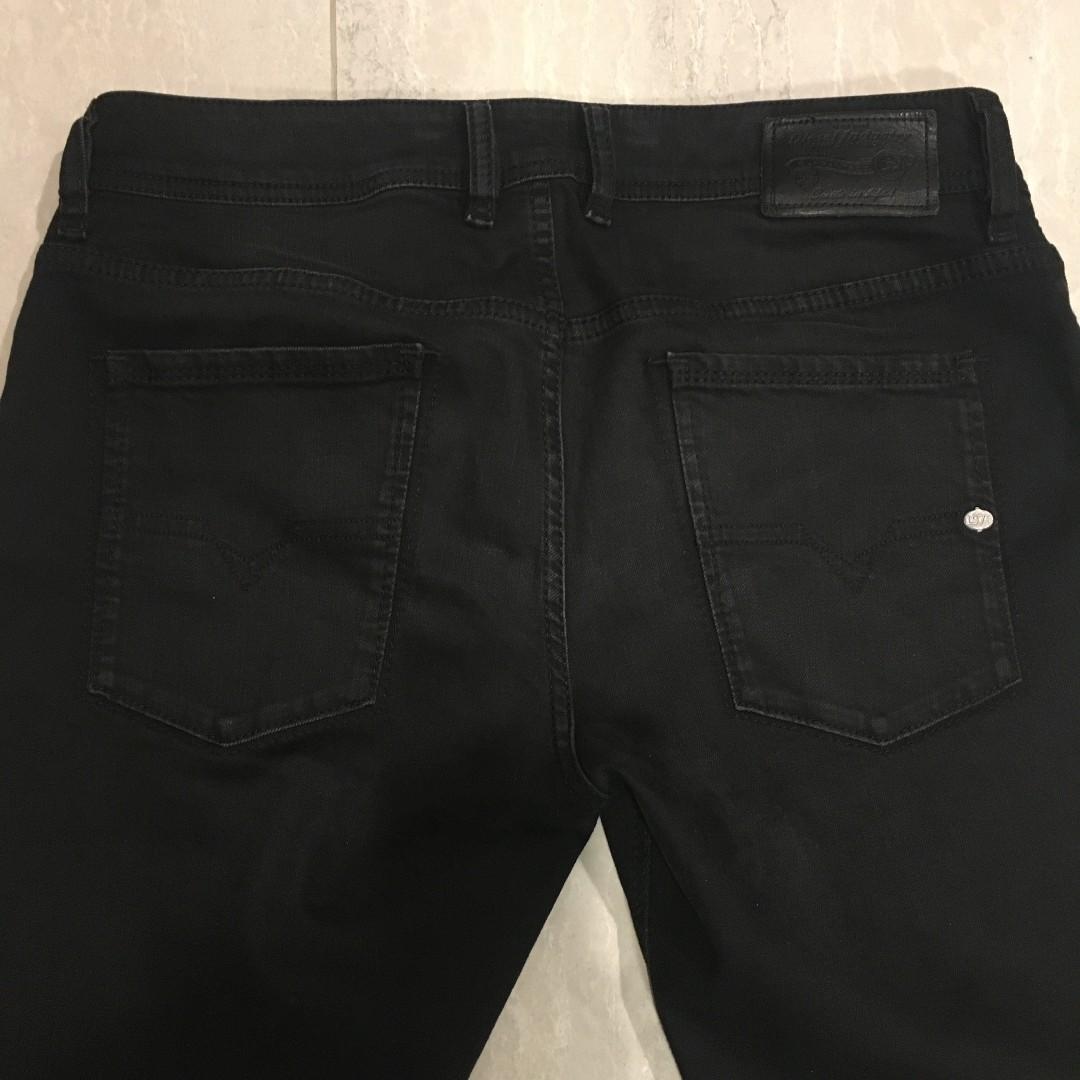 Sleenker 0674S Stretch Jeans W30 Distressed Black, Men's Jeans on Carousell