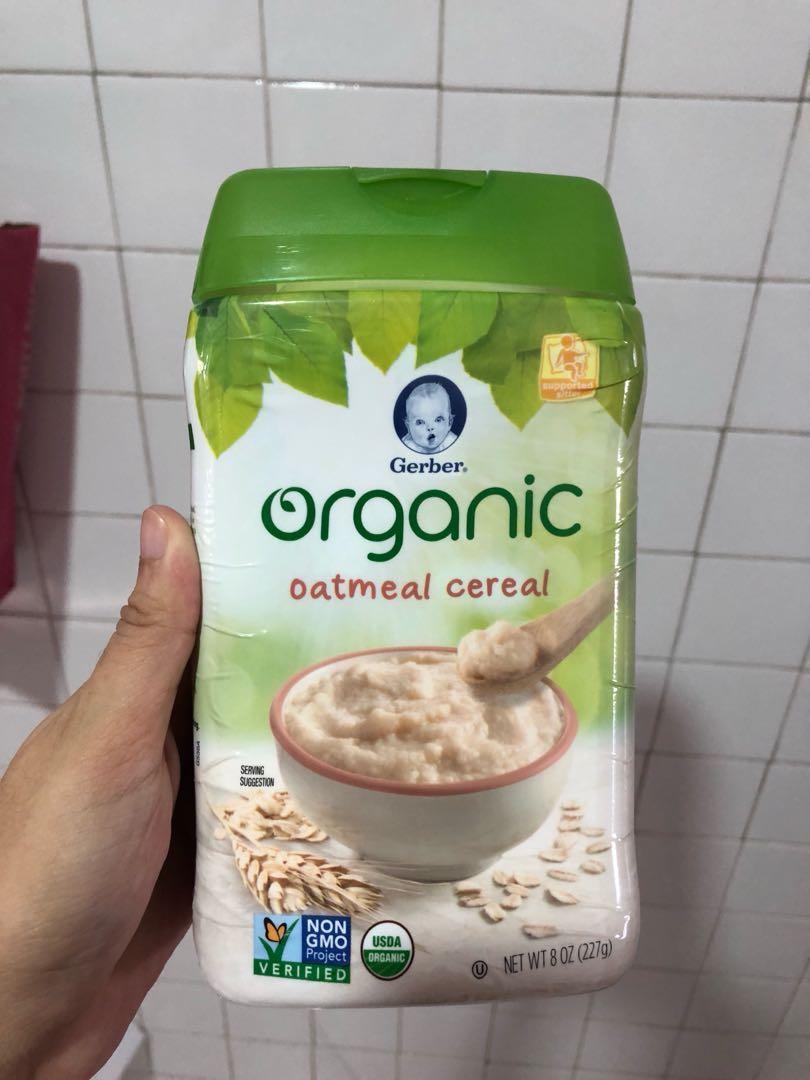 gerber organic oatmeal cereal