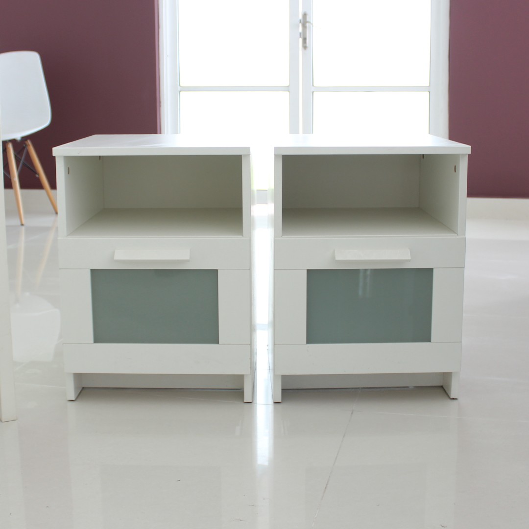 Ikea Brimnes Nightstand Bedside Cabinet With Lockers Home Furniture Furniture On Carousell
