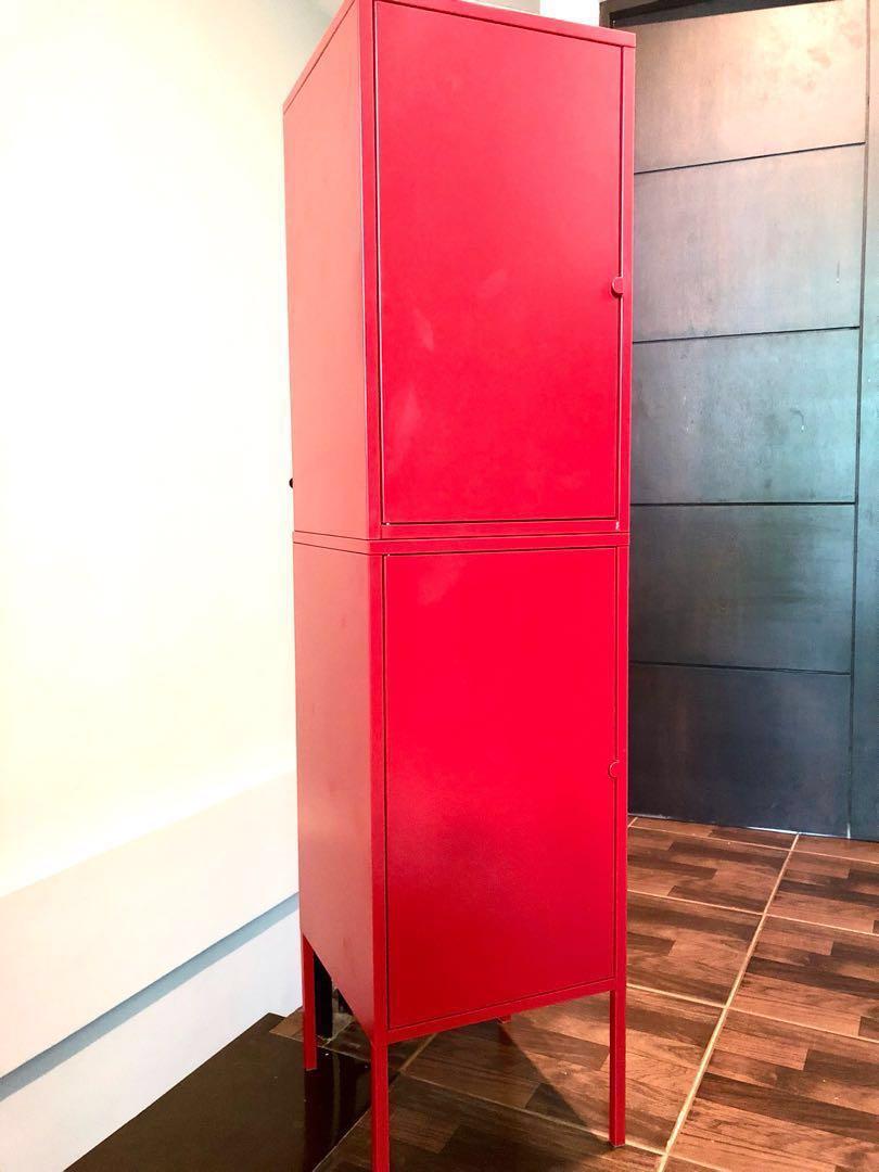 Ikea Stackable Metal Storage Cabinet Red Babies Kids Baby Nursery Furniture Wardrobes On Carou Ikea Stackable Metal Storage Cabinet, Ikea Red Metal Storage Cabinet