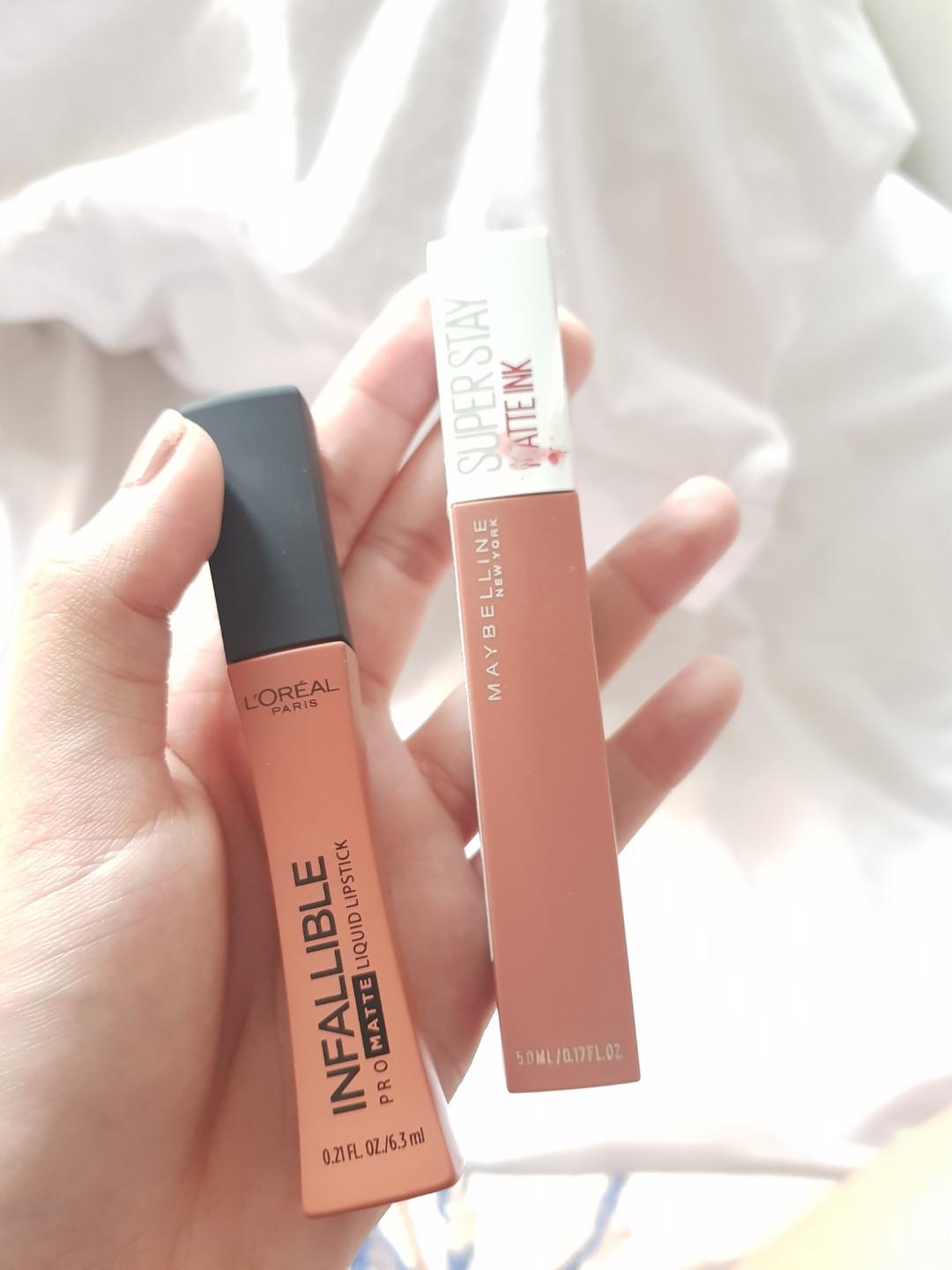 Loreal Paris Infallible Pro Matte And Maybelline Super Stay
